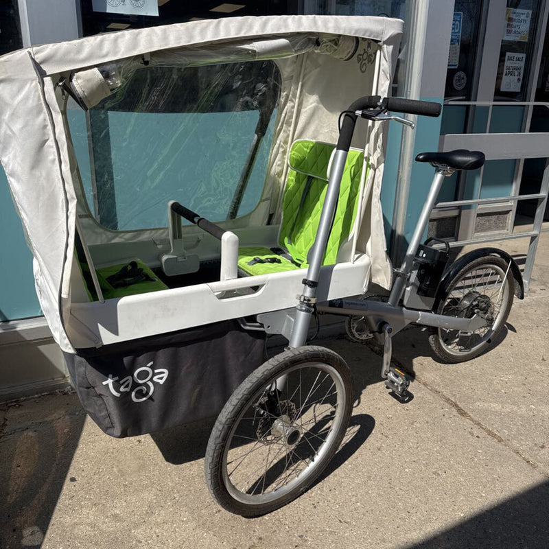 Taga Family E- Bicycle 2 Child MSRP $3165 (new version double!): White/Green--