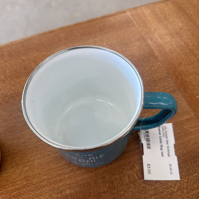 The Scale Trail Enamel Mug: teal-unisex-