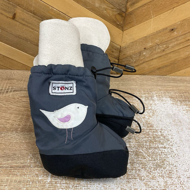 Stonz - Baby Fleece-Lined Booties - MSRP $60: grey -children-LG