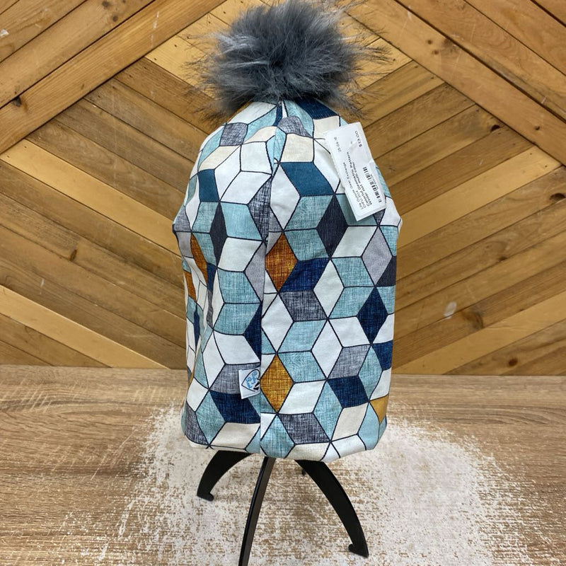 Colorful Geometric Pattern Winter Hat: multi-color-children-