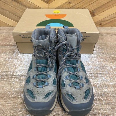Vasque - Women's Breeze Waterproof Hiking Boots - MSRP $190: Grey/Teal Blue-women-W9.5