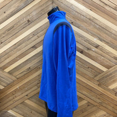 MEC - Men's Quarter Zip - MSRP $79: Blue/Black-unisex-MD
