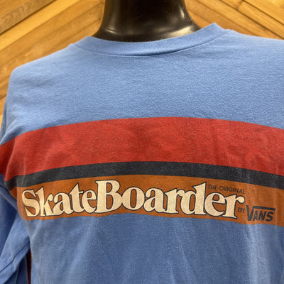 Vans - Men's Longsleeve - MSRP $45: Blue/Red/Orange-men-