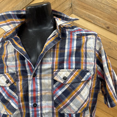 MEC -Men's Button Down T-shirt - MSRP $45: white/Navy/Yellow-men-LG