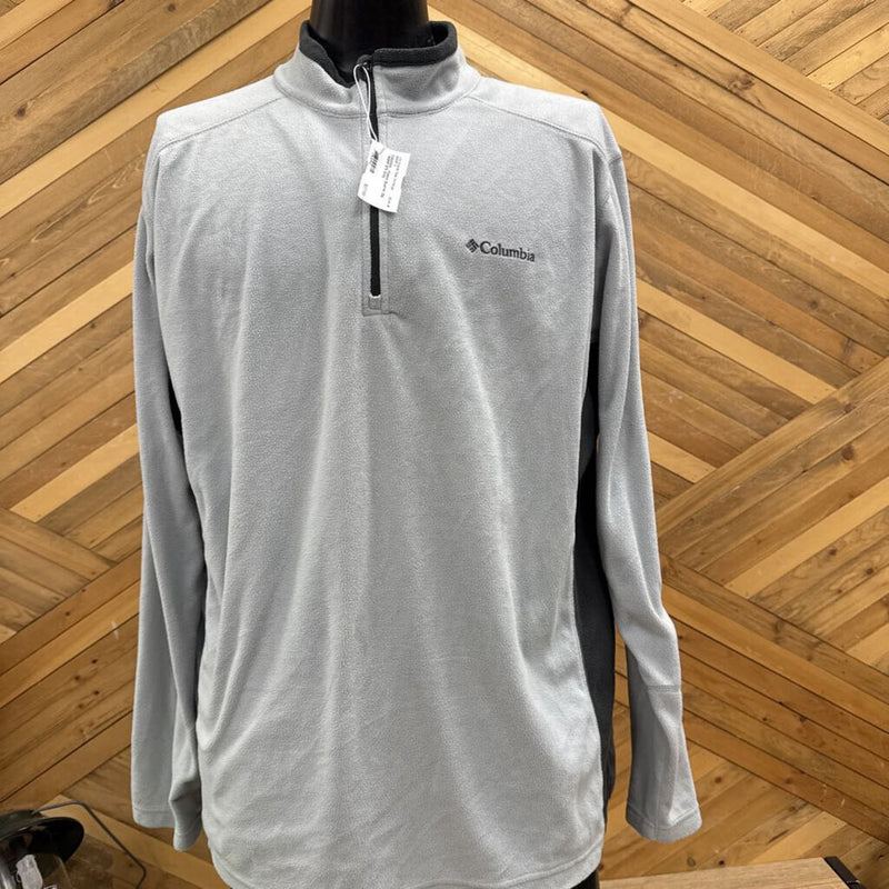 Columbia - Fleece Quarter Zip - MSRP $75: Grey-unisex-