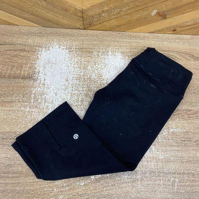 Lululemon - Women's Cropped Leggings : Black -women-MD