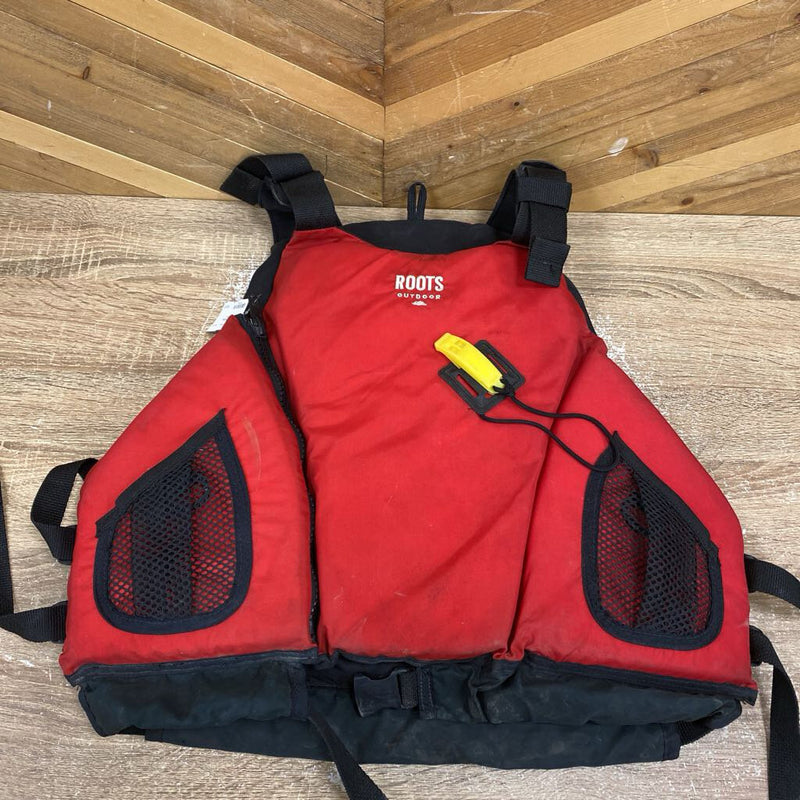 Roots Outdoor - Paddling PFD: Red/Black-unisex-LG/XL