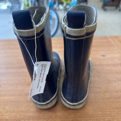 Kid's Rain Boots : Navy/White-children-13Y