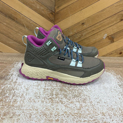 New Balance - Women's Fresh Foam X Hierro Mid Trail Running Shoes - MSRP $230: Grey/Brown/Blue/Pink-women-W7