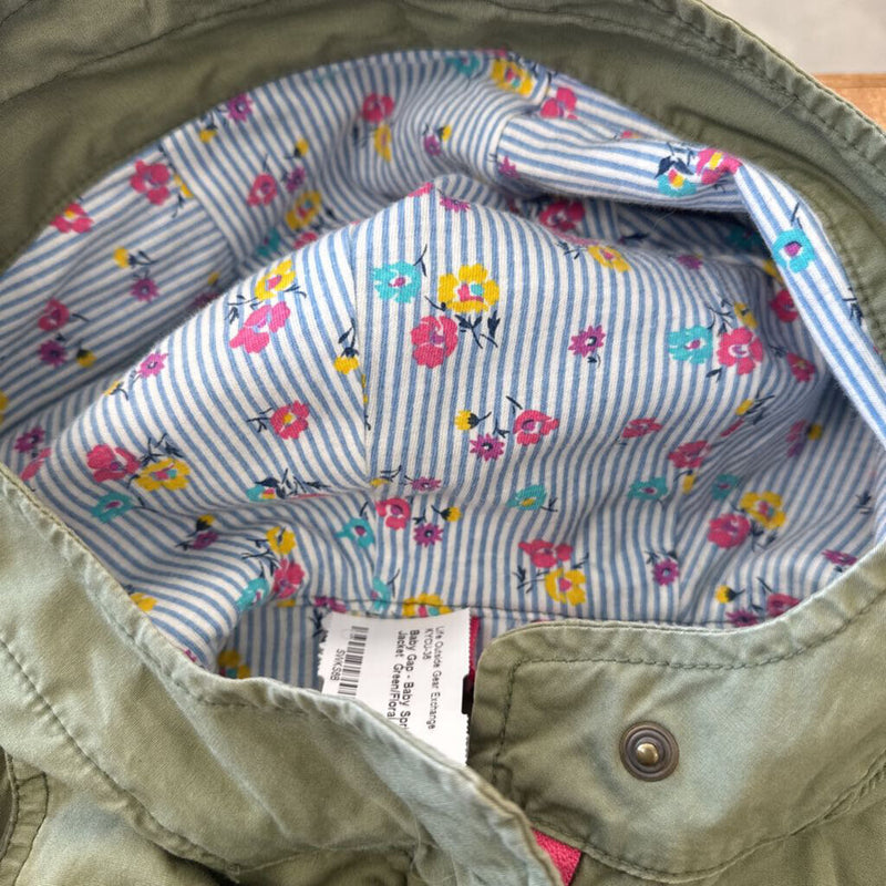 Baby Gap - Baby Spring Jacket : Green/Floral -children-12-18M