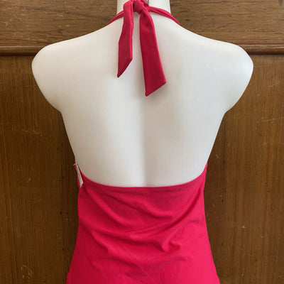 Women's Swim Top - : Pink/Gold-women-