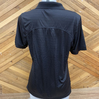 On Tour - Women's Quick-Dry Polo Shirt - MSRP $36: Black-women-MD
