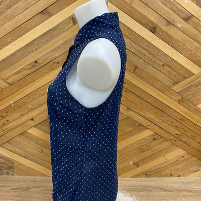 Columbia - Women's Tank Top Button Down - MSRP $75: Navy/White-women-MD