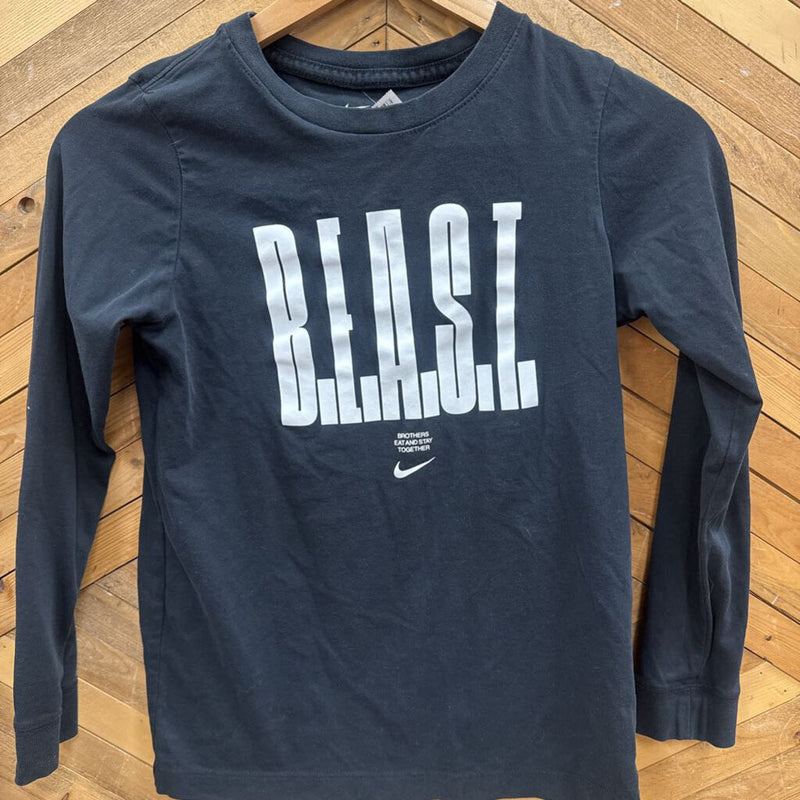 Nike - Youth Longsleeve : Black/White-children-YMD