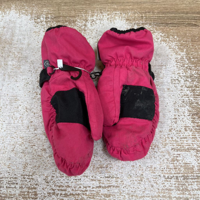 Color Kids - kids Mitts - MSRP $27: Pink/Black-children-