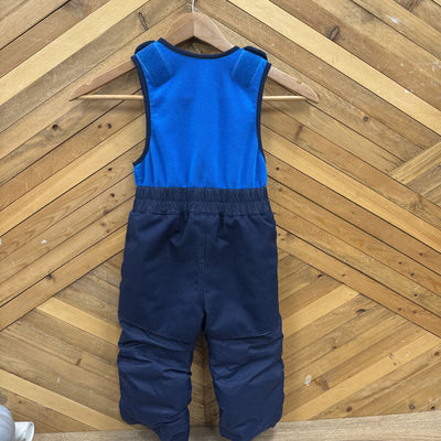 Columbia - Kid's Fleece Bibbed Snowpants - MSRP $105: Blue/Navy-children-2T