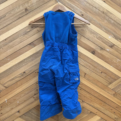 The North Face - Kids' Fleece Bibbed Snow Pants - MSRP $110: Blue-children-2T