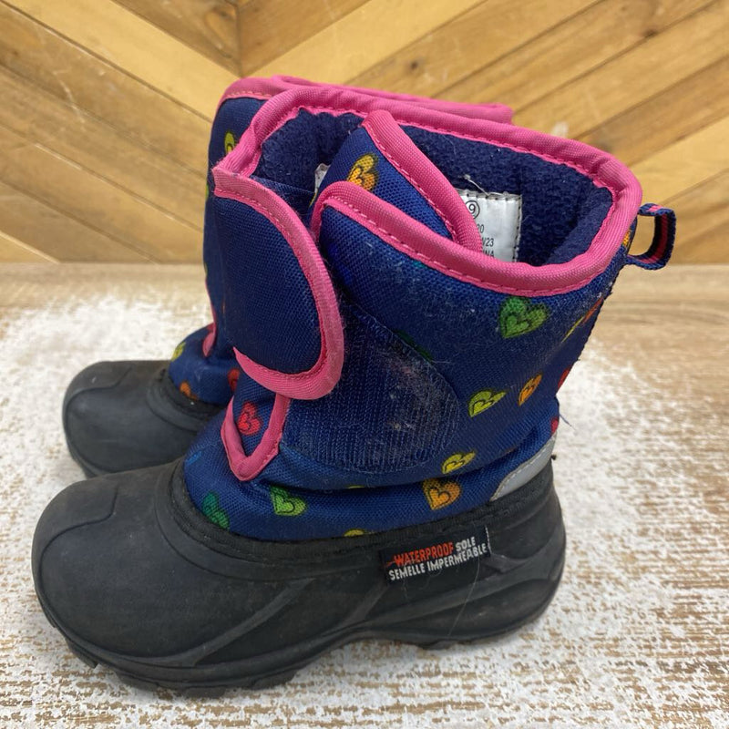 Toddler Insulated Winter Boot : Blue Pink -children-9T