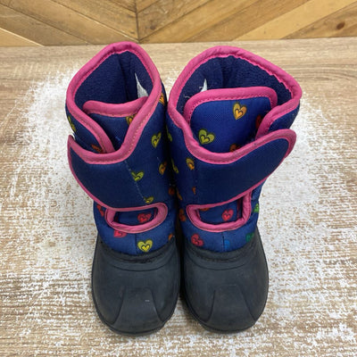 Toddler Insulated Winter Boot : Blue Pink -children-9T