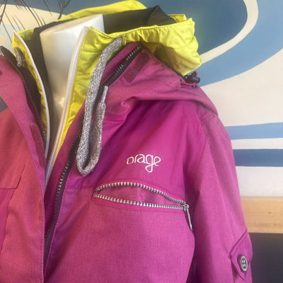 Orage- Women's 3-1 Insulated ski Jacket - MSRP compared $629 : Pink/Green -women-SM