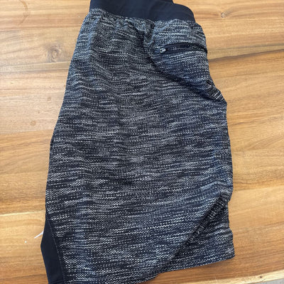 Lululemon - Men's Active Shorts - MSRP $78 $ : Black White -children-LG