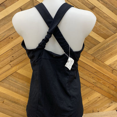 Lululemon-tank top : Black -women-LG