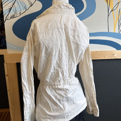 Mountain Hardwear- Women's Button Up Tunic Shirt - MSRP $89: cream-women-MD