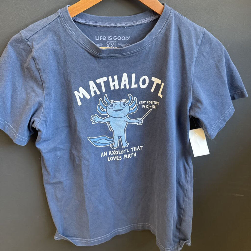 Life is Good - Kids Crusher Short Sleeve T-Shirt - MSRP $30: Navy Blue-children-XXL