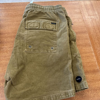 RVCA - Men's Casual Cord Shorts - MSRP $ 50: olive green-men-LG