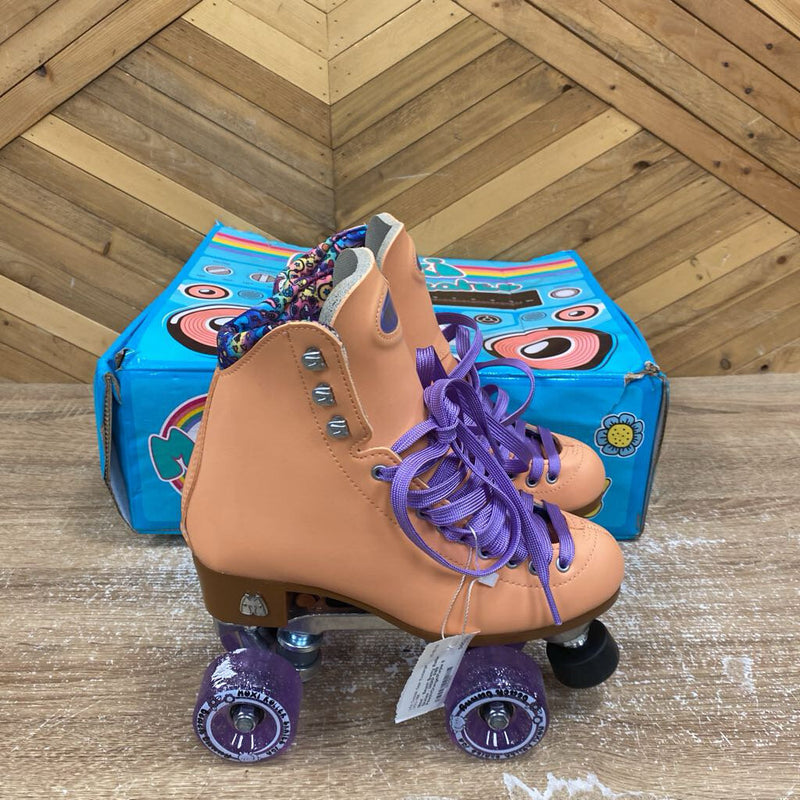 Moxi - Beach Bunny Roller Skates - MSRP $189: Peach/Orange/Purple-children-6
