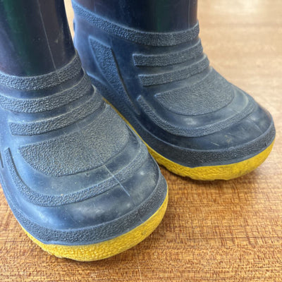 Toddlers' Rain Boots: Dark Blue/Yellow-children-7T