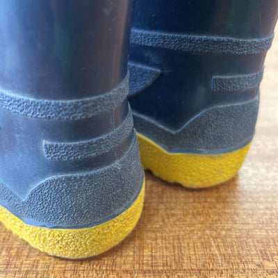 Toddlers' Rain Boots: Dark Blue/Yellow-children-7T