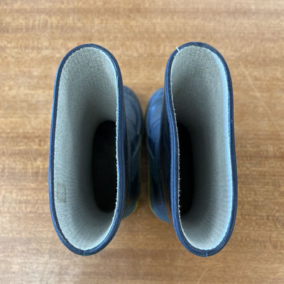 Toddlers' Rain Boots: Dark Blue/Yellow-children-7T