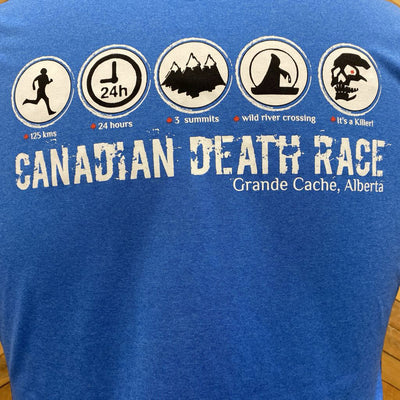 Zorrel - Men's Canadian Death Race T-Shirt: blue-unisex-LG