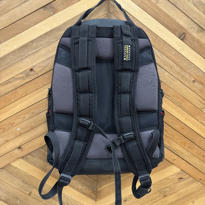 Mancini - Backpack: Black/Grey/Red-unisex-