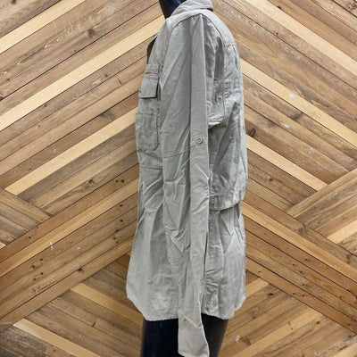 Button Down Hiking Shirt - MSRP $110: beige-men-MD