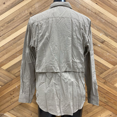 Button Down Hiking Shirt - MSRP $110: beige-men-MD