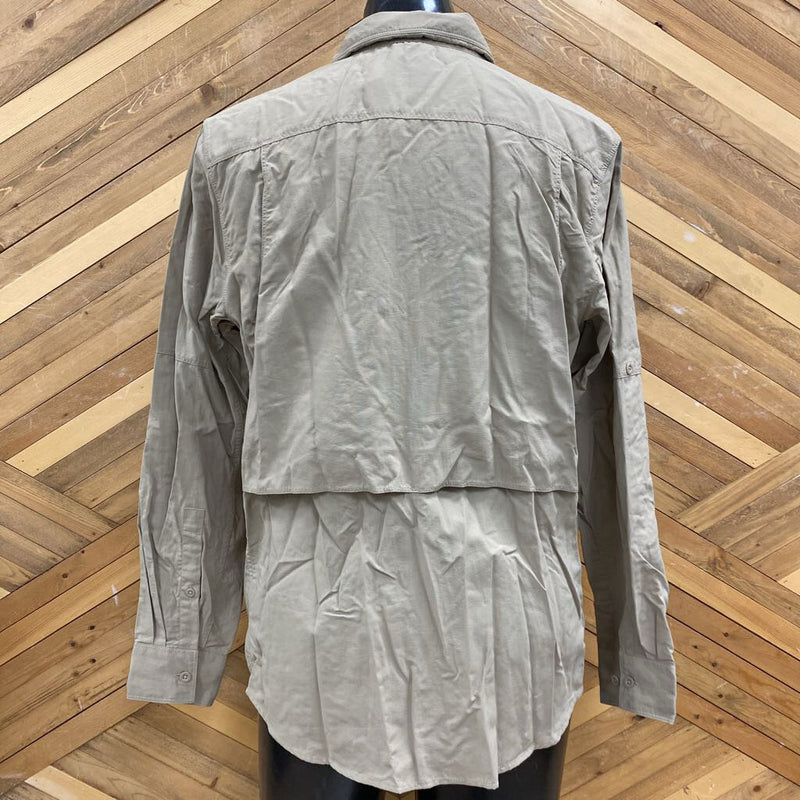 Button Down Hiking Shirt - MSRP $110: beige-men-MD