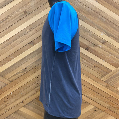 Sugoi - Men's Semi-Fit Cycling Shirt - MSRP $100: Gray/Blue-men-MD
