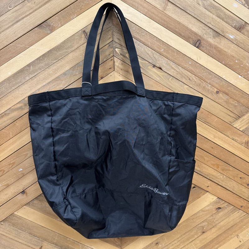 Eddie Bauer - Stowaway Packable 25L Cinch Tote Bag - MSRP $55: Black-unisex-25L
