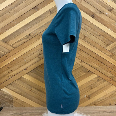 Eddie Bauer - Women's Favorite Short-Sleeve Crewneck T-Shirt - MSRP $34: Green/Blue-women-MD