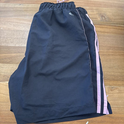 Adidas Black Shorts with Pink Stripes: black-men-MD