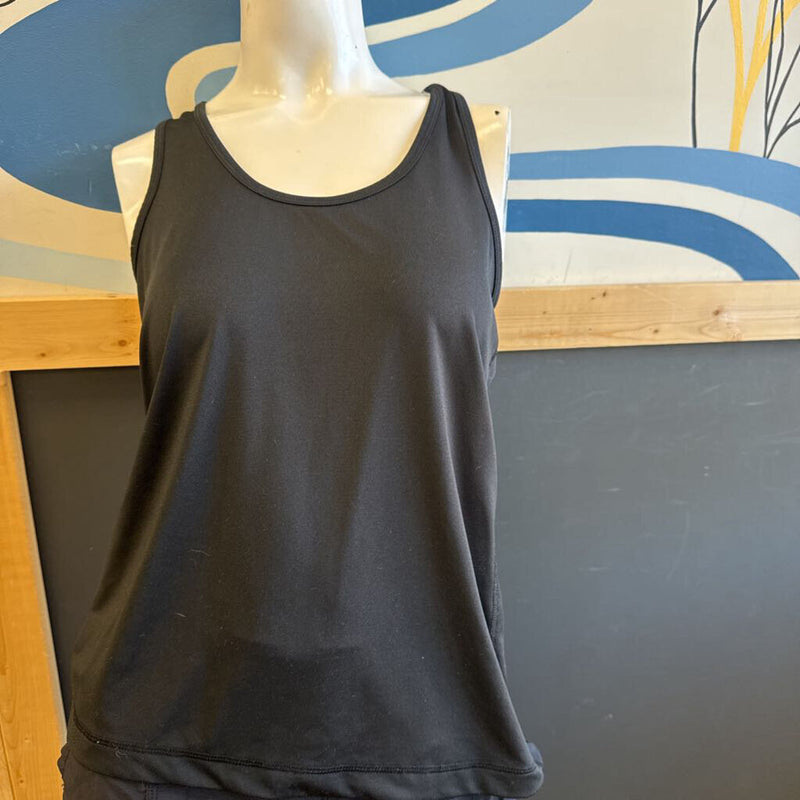 la Vie en Rose - Aqua Tank Top : black-women-LG