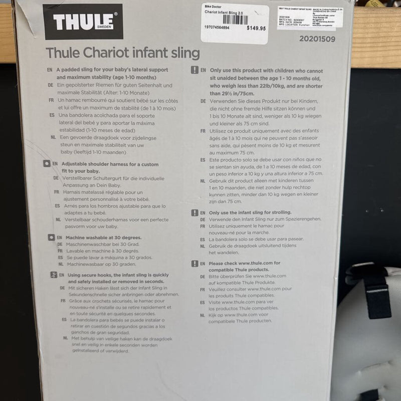 Thule - Chariot Infant Sling - MSRP $150: Light Grey --