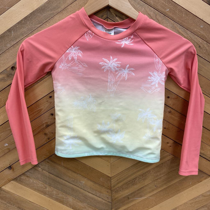 OshKosh - Kids Rash Guard: Yellow Pink -children-6/6x