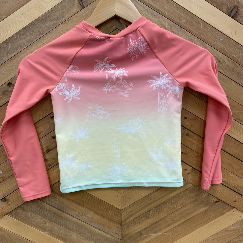 OshKosh - Kids Rash Guard: Yellow Pink -children-6/6x