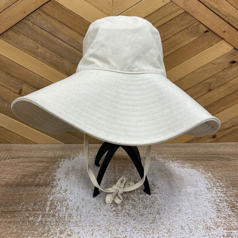 West Von - Wide Brim Sun Hat - MSRP $60: white-unisex-M/L