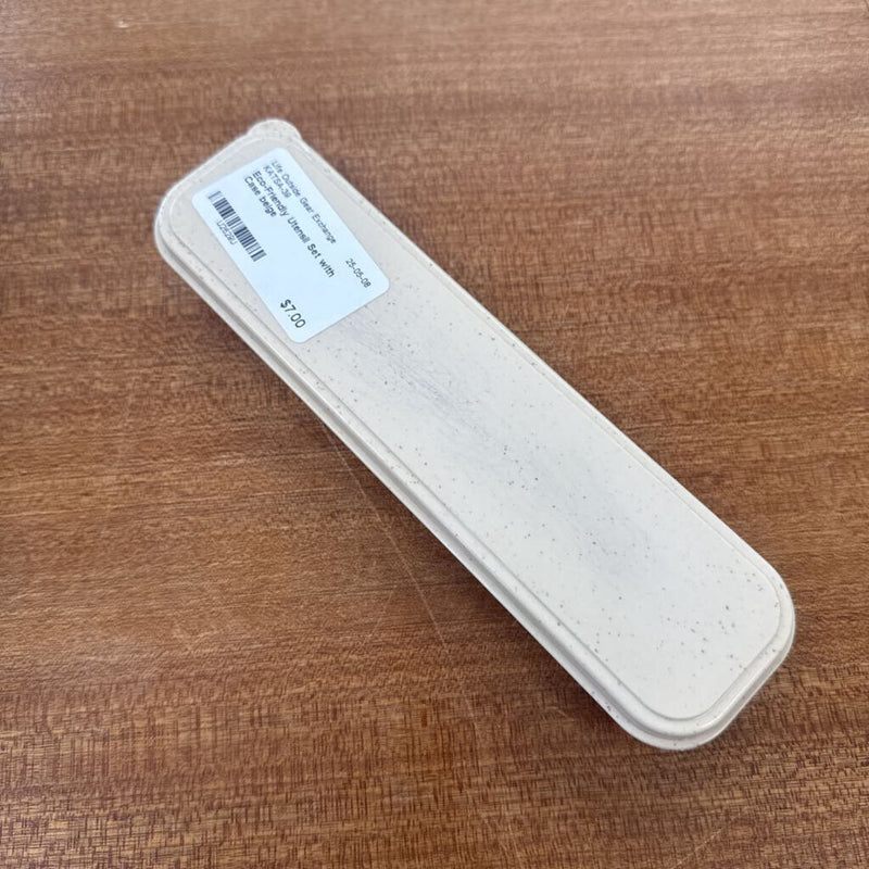 Eco-Friendly Utensil Set with Case: beige-unisex-