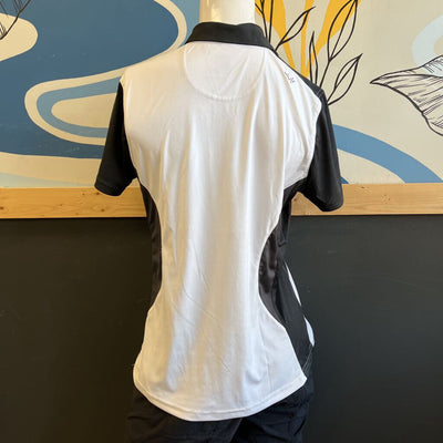 Aur - Women's Active T-Shirt: White/Black-women-MD
