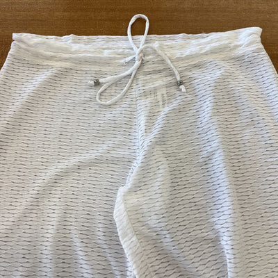 Porto Cruz - Women's Sheer Coverup Drawstring Pants: White-women-MD